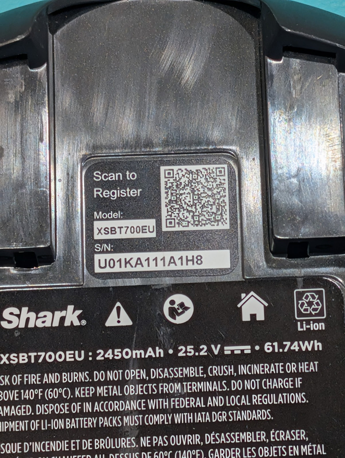 Shark Iz103UKGB 26 HandVac Motor Unit With Battery And New Filters | Tested 24h